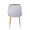 Marcel dining chair in Gold Metal, Blue Velvet, back view, featuring upholstered seat