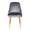 Marcel dining chair in Gold Metal, Blue Velvet, front view, featuring upholstered seat