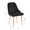 Marcel dining chair in Gold Metal, Silver Velvet