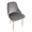Marcel Contemporary/Glam Dining Chair with Gold Frame and Silver Velvet Fabric- Set of 2 — lifestyle photo 1