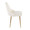 Marcel Contemporary/Glam Dining Chair with Gold Frame and White Faux Leather- Set of 2 — side view