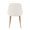 Marcel Contemporary/Glam Dining Chair with Gold Frame and White Faux Leather- Set of 2 — back view