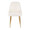 Marcel Contemporary/Glam Dining Chair with Gold Frame and White Faux Leather- Set of 2 — front view