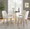 Marcel Contemporary/Glam Dining Chair with Gold Frame and White Faux Leather- Set of 2 — lifestyle photo 2