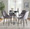 Marcel dining chair in Black Metal, Silver Velvet, featuring upholstered seat