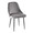 Marcel dining chair in Black Metal, Silver Velvet, product view, featuring upholstered seat