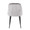 Marcel Contemporary Dining Chair with Black Frame and Silver Velvet Fabric- Set of 2 — back view