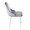 Marcel dining chair in Chrome, Blue Velvet, side view, featuring upholstered seat