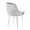 Marcel Contemporary/Glam Dining Chair with Chrome Frame and Blue Velvet Fabric- Set of 2 — rear three-quarter view