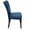 Olivia Contemporary Dining Chair in Espresso Wood and Navy Blue Velvet- Set of 2 — side view