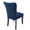 Olivia Contemporary Dining Chair in Espresso Wood and Navy Blue Velvet- Set of 2 — rear three-quarter view