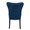 Olivia Contemporary Dining Chair in Espresso Wood and Navy Blue Velvet- Set of 2 — back view