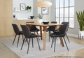 Outlaw accent chairs & seating in Black Metal, Black PU, Grey Fabric, featuring upholstered seat