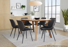 Outlaw accent chairs & seating in Black Metal, Black PU, Grey Fabric, featuring upholstered seat
