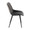 Outlaw Industrial Two-tone Chair in Black Metal with Black Faux Leather and Grey Fabric- Set of 2 — side view