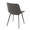 Outlaw Industrial Two-tone Chair in Black Metal with Black Faux Leather and Grey Fabric- Set of 2 — rear three-quarter view