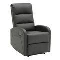 Dormi Contemporary Recliner Chair in Black Faux Leather — product view