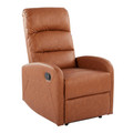 Dormi Contemporary Recliner Chair in Camel Faux Leather — product view