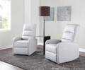 Dormi accent chairs & seating in Light Grey/taupe PU