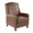 Stanley Transitional Recliner Chair in Black Wood and Brown Faux Leather — product view (photo 1)
