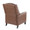 Stanley Transitional Recliner Chair in Black Wood and Brown Faux Leather — rear three-quarter view