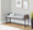 Kari bench in Black Metal, Brown Wood, Light Grey Fabric, featuring metal design and wood design