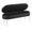 Chloe Contemporary/Glam Storage Bench in Chrome Metal and Black Faux Leather — product view (photo 1)
