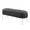 Chloe Contemporary/Glam Storage Bench in Chrome Metal and Black Faux Leather — rear three-quarter view