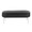 Chloe Contemporary/Glam Storage Bench in Chrome Metal and Black Faux Leather — front view