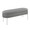 Chloe Contemporary/Glam Storage Bench in Chrome Metal and Grey Faux Leather — product view (photo 2)