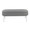 Chloe Contemporary/Glam Storage Bench in Chrome Metal and Grey Faux Leather — front view