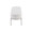 Chloe bench in Chrome, White PU, side view, featuring faux leather design and leather design