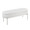 Chloe bench in Chrome, White PU, product view, featuring faux leather design and leather design