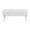Chloe bench in Chrome, White PU, back view, featuring faux leather design and leather design
