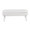 Chloe bench in Chrome, White PU, front view, featuring faux leather design and leather design