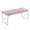 Constellation Contemporary Bench in Silver Metal and Beige Leopard Fabric — product view
