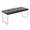 Constellation bench in Silver Metal, Black PU, product view, featuring faux leather design and leather design