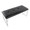 Constellation bench in Silver Metal, Black PU, top view, featuring faux leather design and leather design