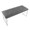 Constellation Contemporary Bench in Silver Metal and Grey Faux Leather — lifestyle photo 1