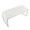 Constellation Contemporary Bench in Silver Metal and White Faux Leather — lifestyle photo 1