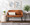 Daniella Industrial High Back Bench in Black Steel and Camel Faux Leather — lifestyle photo 1