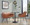 Daniella Industrial High Back Bench in Black Steel and Camel Faux Leather — lifestyle photo 6
