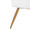 Daniella bench in Gold Steel, White PU, close-up detail, featuring armrests