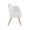 Daniella Contemporary High Back Bench in Gold Steel and White Faux Leather — side view