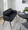 Daniella bench in Black Steel, Black PU, featuring armrests