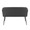 Daniella bench in Black Steel, Black PU, back view, featuring armrests