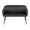 Daniella bench in Black Steel, Black PU, front view, featuring armrests