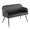 Daniella Contemporary High Back Bench in Black Steel and Black Faux Leather — product view