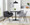 Daniella Contemporary High Back Bench in Black Steel and Black Faux Leather — lifestyle photo 1