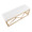 Folia bench in Gold Steel, White Velvet, top view, featuring velvet design and metal design